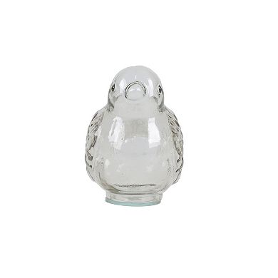 Everyday Decor Clear Glass Bird Figurine Table Decor