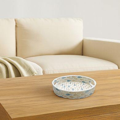 Everyday Decor Round Capiz Fish Tray Table Decor