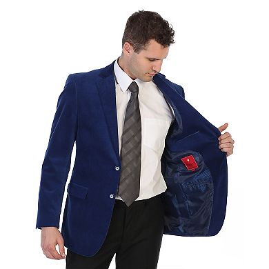 Gioberti Mens Cotton Velvet Blazer Jacket