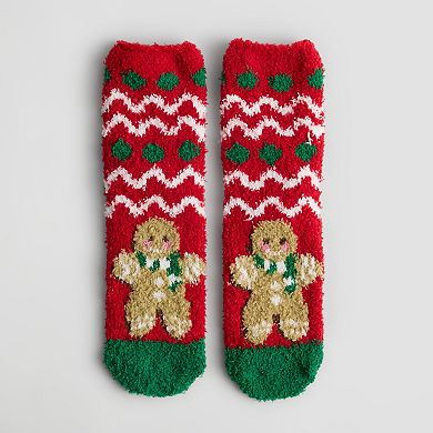 Women's SHINE Gingerbread Man Crew Socks