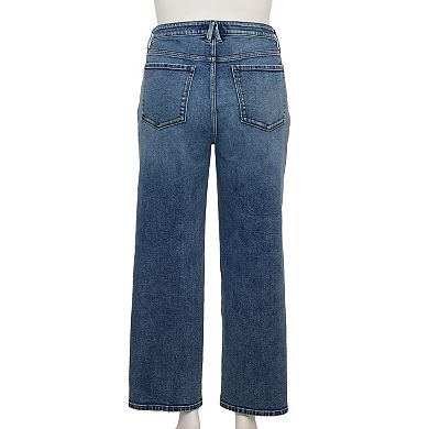 Plus Size LC Lauren Conrad Super High Rise True Straight Jeans