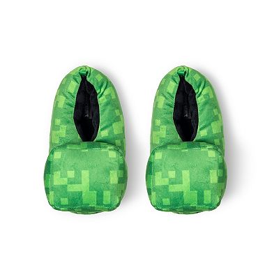 Little Kid Ground Up Minecraft 3D Slip-On Slippers