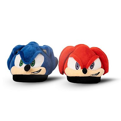 Little Kid Ground Up Sonic & Knuckles 3D Plush Slippers