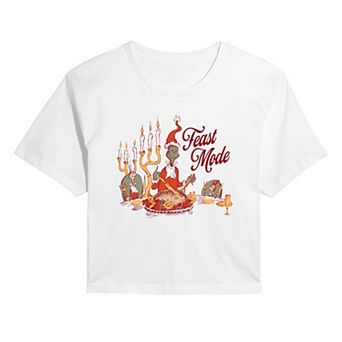 Juniors' Dr. Seuss The Grinch Feast Mode Cropped Tee