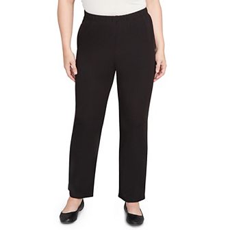 Petite Alfred Dunner Ribbed Knit Medium Length Pants