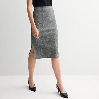 Petite Nine West Woven Pencil Skirt