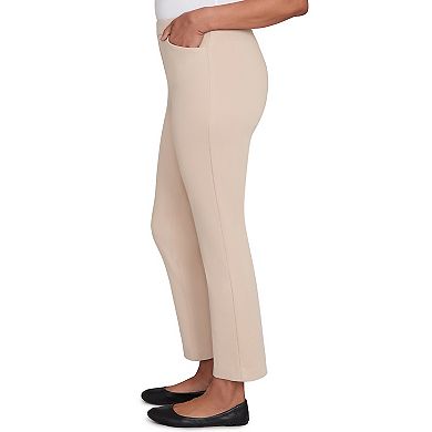 Petite Alfred Dunner Fitted Twill Medium Length Pants