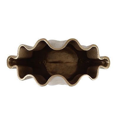 Everyday Decor Textured Brass Shell Vase