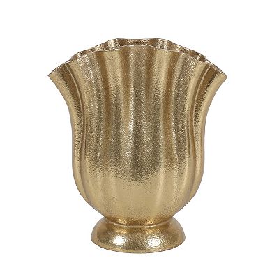 Everyday Decor Textured Brass Shell Vase