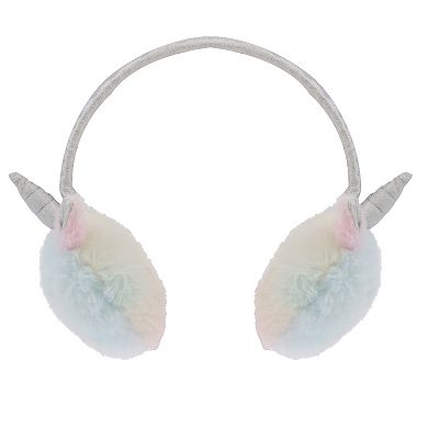 Girls Elli by Capelli Unicorn Faux Fur Earmuff & Gloves Set