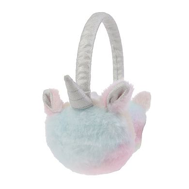 Girls Elli by Capelli Unicorn Faux Fur Earmuff & Gloves Set