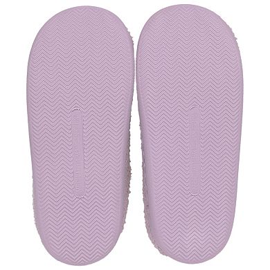 Capelli Faux Berber Girls Slip-On Slippers With Multi Layered Dreamy Unicorn Patches