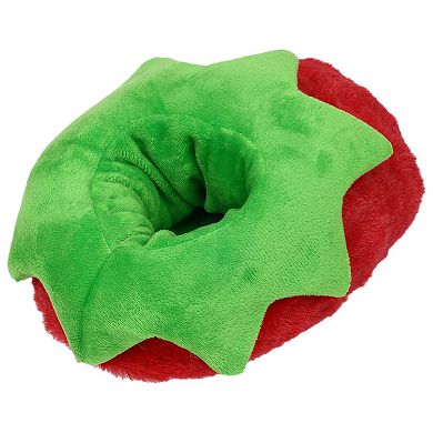 Capelli Girls Overstuffed Fruit Slippers With Embroidered Trim