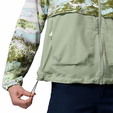 Women's Columbia Spire Valley Printed Hooded Windbreaker Jacket