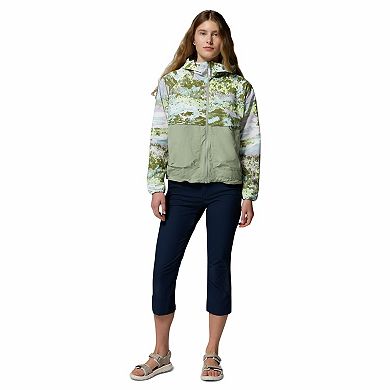 Women's Columbia Spire Valley Printed Hooded Windbreaker Jacket