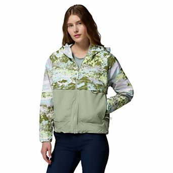 Women's Columbia Spire Valley Printed Hooded Windbreaker Jacket