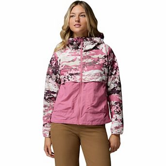 Women's Columbia Spire Valley Printed Hooded Windbreaker Jacket