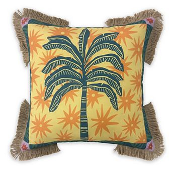 Sonoma Goods For Life® Orange Palm Tree Indoor / Outdoor Throw Pillow