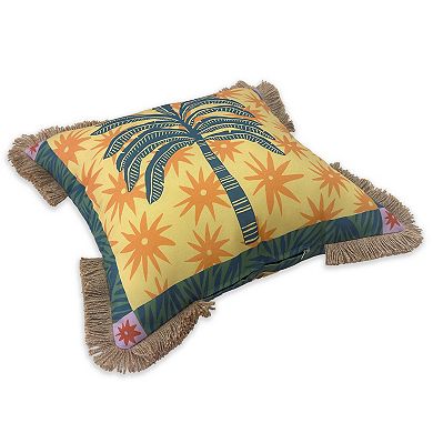 Sonoma Goods For Life® Orange Palm Tree Indoor / Outdoor Throw Pillow