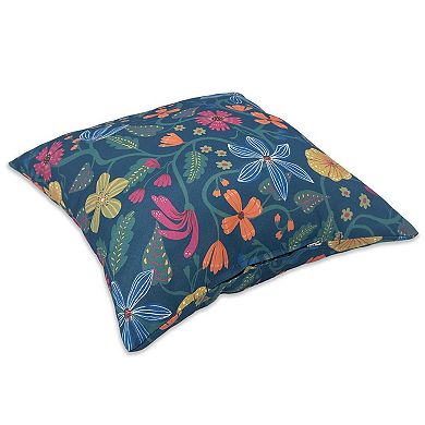 Sonoma Goods For Life® Navy Floral Indoor / Outdoor Throw Pillow