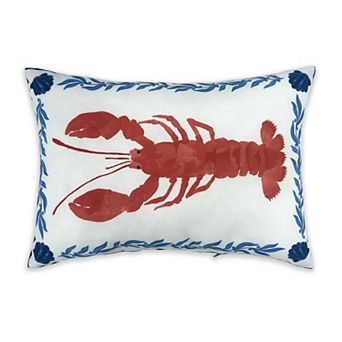 Sonoma Goods For Life® White Lobster Indoor / Outdoor Throw Pillow