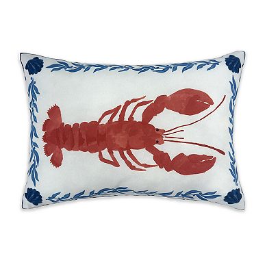 Sonoma Goods For Life® White Lobster Indoor / Outdoor Throw Pillow