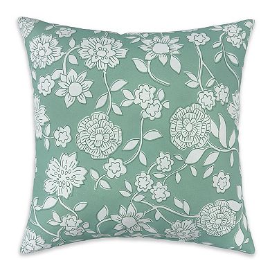 Sonoma Goods For Life® Green Floral Indoor / Outdoor Throw Pillow
