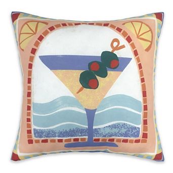 Sonoma Goods For Life® Orange Martini Indoor / Outdoor Throw Pillow