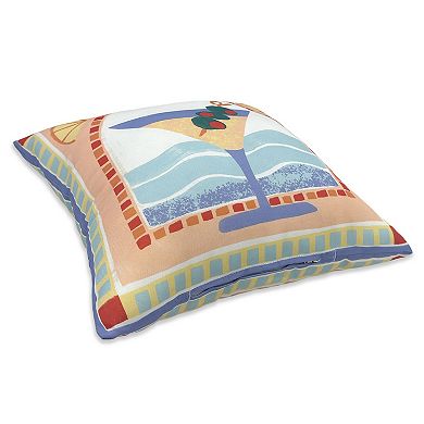 Sonoma Goods For Life® Orange Martini Indoor / Outdoor Throw Pillow
