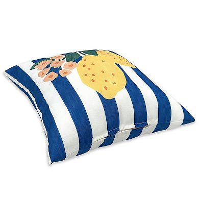 Sonoma Goods For Life® Navy Lemon Indoor / Outdoor Throw Pillow