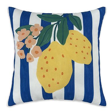 Sonoma Goods For Life® Navy Lemon Indoor / Outdoor Throw Pillow
