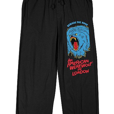 Men's An American Werewolf In London Werewolf Head Pajama Pants