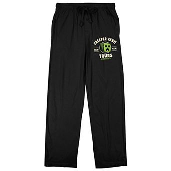 Men's Minecraft Creeper Farm Tours Pajama Pants