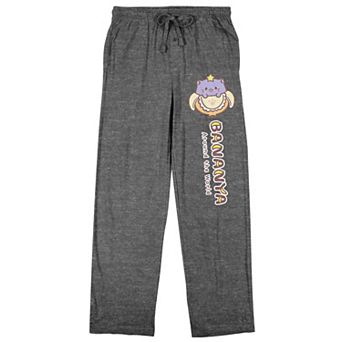 Men's Bananya Pajama Pants with Masked Character Print