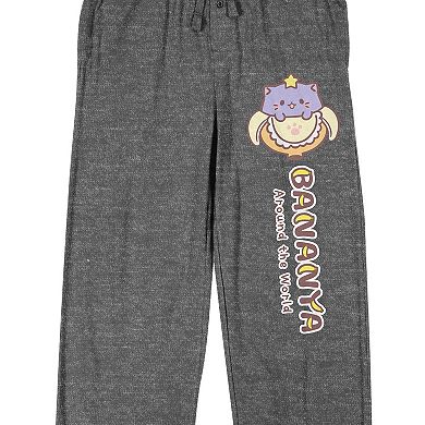 Men's Bananya Pajama Pants with Masked Character Print