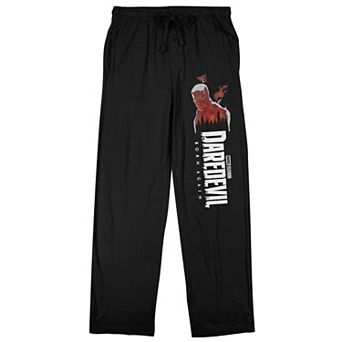 Men's Marvel Daredevil Born Again Cityscape Silhouette Pajama Pants