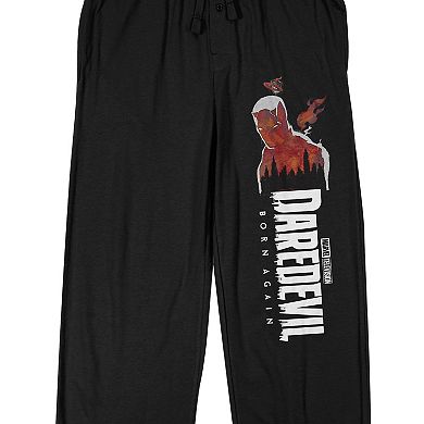 Men's Marvel Daredevil Born Again Cityscape Silhouette Pajama Pants