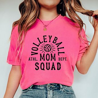 Simply Sage Market Volleyball Mom Squad Garment Dyed Tee