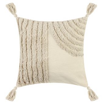 1 pc Boho Throw Pillow Covers with Tassels Woven Tufted Bohemian Cushion Cover 18"x18"
