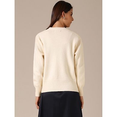 Women's Knit Open Front Button Down Long Sleeve Cardigan Sweater