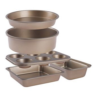 5 pc Nonstick, Carbon Steel Oven Safe Bakeware Set, Durable Baking Pans Set, Sheet Pans for Baking