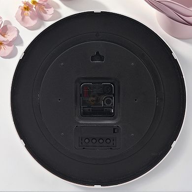 Wall Clock with Date and Temperature, Silent Non Ticking Clocks for Office, Home, 12 Inch