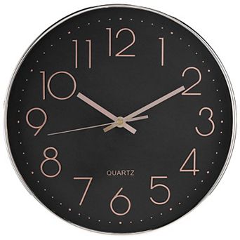 Wall Clock, Silent Non-Ticking Modern Battery Operated Clocks for Living Room, Office, Home, 12 Inch