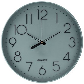 Wall Clock, Silent Non-Ticking Modern Battery Operated Clocks for Living Room, Office, Home, 12 Inch