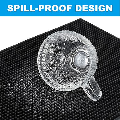 Bar Mats, 2 Pack Bar Service Cup Mat Countertop Spill Mat for Kitchen Restaurant Barber Station Mat