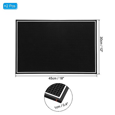 Bar Mats, 2 Pack Bar Service Cup Mat Countertop Spill Mat for Kitchen Restaurant Barber Station Mat