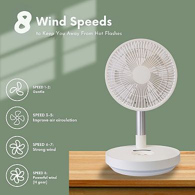 Indoor & Outdoor Retractable Led Fan with Night Light