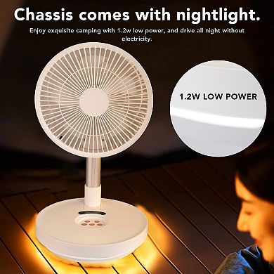 Indoor & Outdoor Retractable Led Fan with Night Light