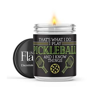 I Play Pickleball and I Know Things 16-oz Candle Jar - Mahogany Teakwood