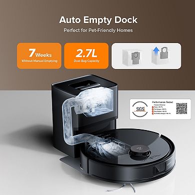 Roborock Q10 PF Plus All-Surface Robotic Vacuum & Mop with Smart Navigation, Auto Empty Dock And Auto Lifting Mop In Black